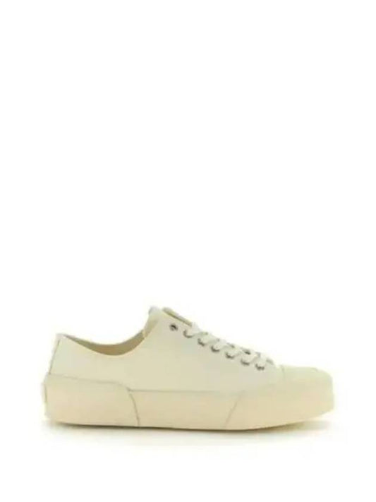 Logo Print Cotton Low Top Sneakers Beige - JIL SANDER - BALAAN 2