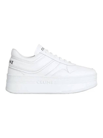 Wedge Outsole Block Low Top Sneakers Optic White - CELINE - BALAAN 1