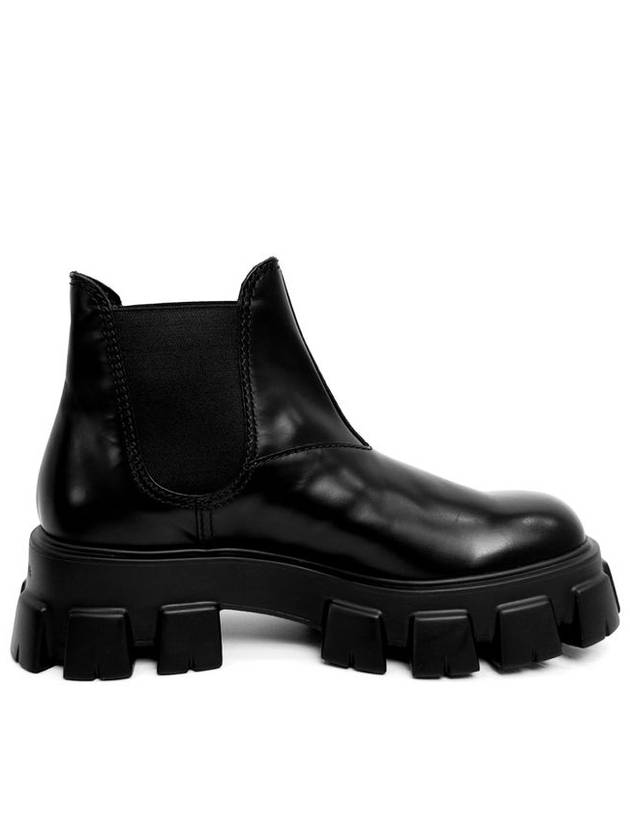 9 Men s Monolith Brushed Leather Chalcedony Boots Black - PRADA - BALAAN 2