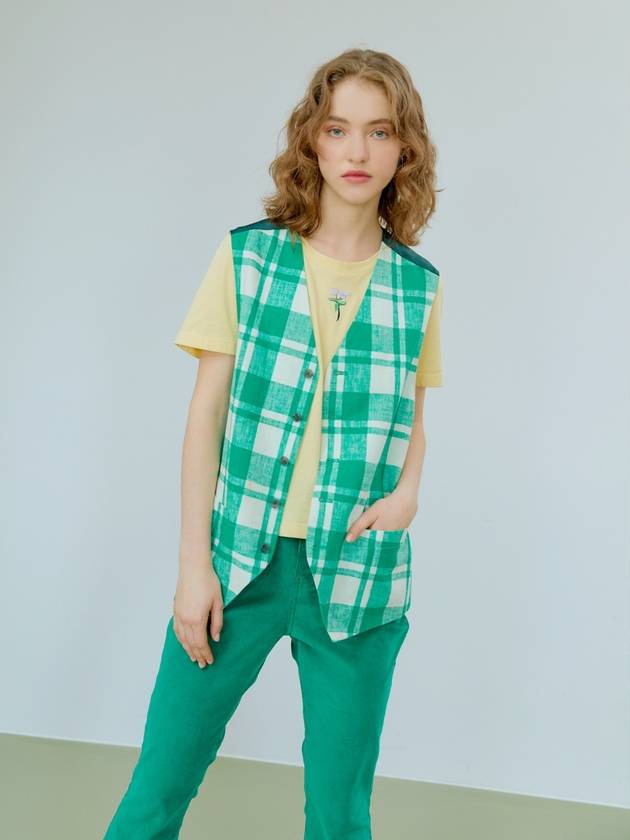 My Check Vest Green - LE FORONG - BALAAN 2