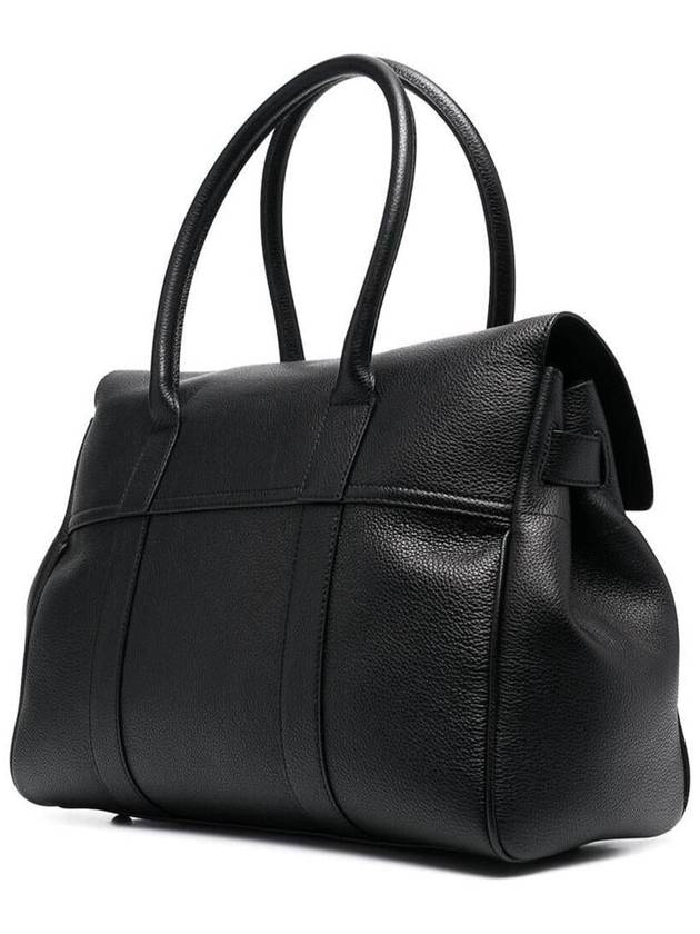 Small Bayswater Classic Grain Tote Bag Black - MULBERRY - BALAAN 3