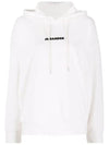 Logo Cotton Hoodie White - JIL SANDER - BALAAN 2