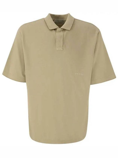 Ghost Minimal Logo Polo Shirt Beige - STONE ISLAND - BALAAN 2