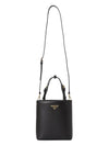 Triangle Logo Tote Bag Black - PRADA - BALAAN 8