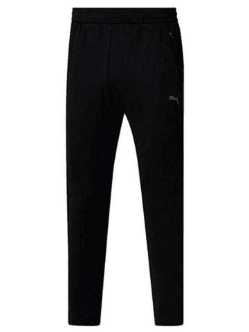 Core Knit Fleece Track Pants Black - PUMA - BALAAN 1