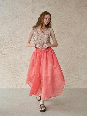 Pleated Wave Wide Skirt Pants - CAHIERS - BALAAN 1