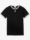 Bumpy Contrast Re-Edition Short Sleeve T-Shirt Black - COURREGES - BALAAN 5