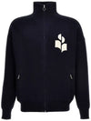 Logo High Neck Knit Zip-Up Cardigan Midnight - ISABEL MARANT - BALAAN 2