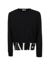 VLTN Logo Cashmere Knit Top Black - VALENTINO - BALAAN 2