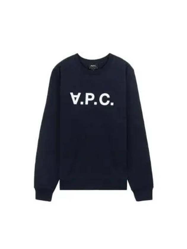 VPC Logo Crew Neck Sweatshirt Navy - A.P.C. - BALAAN 2