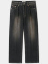 DPT 005 Damaged washed denim pants Vintage black - INDUST - BALAAN 3