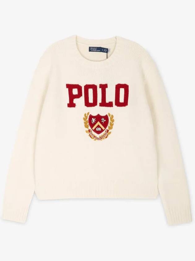 Logo Knit Top Cream - POLO RALPH LAUREN - BALAAN 3