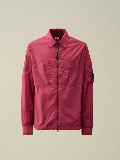 Taylon L Zipped Long Sleeve Shirt Pink - CP COMPANY - BALAAN 2