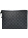 N60308 Damier Graphite Canvas Pochette Voyage MM Clutch - LOUIS VUITTON - BALAAN 3