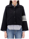 Voile Wool Milan Crop Car Coat Jacket FKJ085A 415 - THOM BROWNE - BALAAN 5