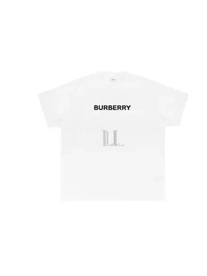 Logo Print Short Sleeve T-Shirt White - BURBERRY - BALAAN 2