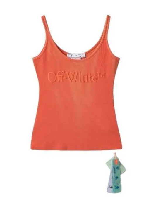 Roundery sleeveless t shirt coral red tank top - OFF WHITE - BALAAN 1