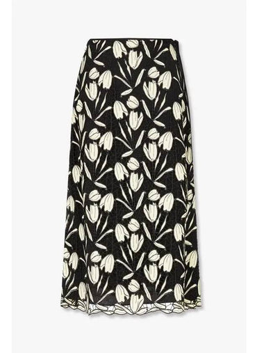 Women s Tulip Lace Slit Skirt Black - PAUL SMITH - BALAAN 1