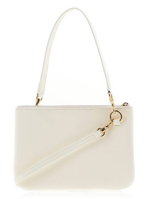 Flat Logo Medium Shoulder Bag Ivory - JIL SANDER - BALAAN.