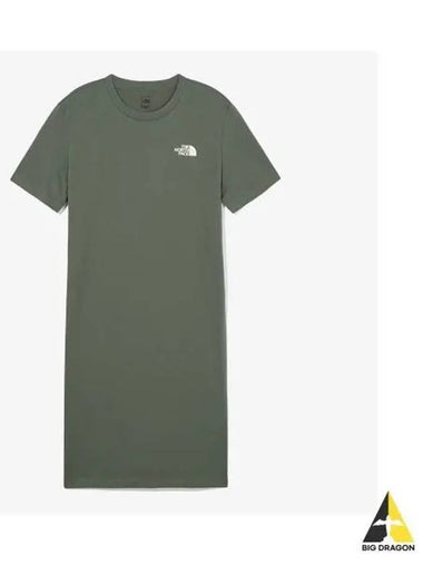 The North Face NT7ZQ41B Women s Essential Short Sleeve Midi Dress - THE NORTH FACE - BALAAN 1