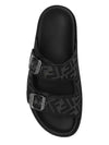 Men's Peel Jacquard Fabric Sandals Black - FENDI - BALAAN 2