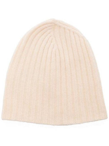 Rib Knit Beanie Ecru - JIL SANDER - BALAAN 1