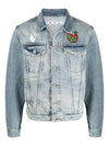 Printed Denim Jacket OMYE054S1DEN0024525 - OFF WHITE - BALAAN 4