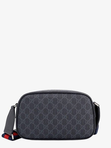 GG Supreme Fabric Leather Cross Bag Black - GUCCI - BALAAN 1