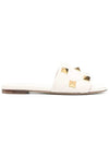 Roman Stud Quilted Leather Slippers White - VALENTINO - BALAAN 2