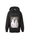 Lillo Graphic Print Cotton Hoodie Black - MAX MARA - BALAAN 1