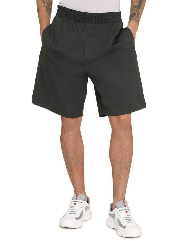 Camping Soft Cotton Shorts Dark Green - BOTTEGA VENETA - BALAAN 4