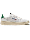 Medalist Green Tab Leather Low Top Sneakers White - AUTRY - BALAAN 3