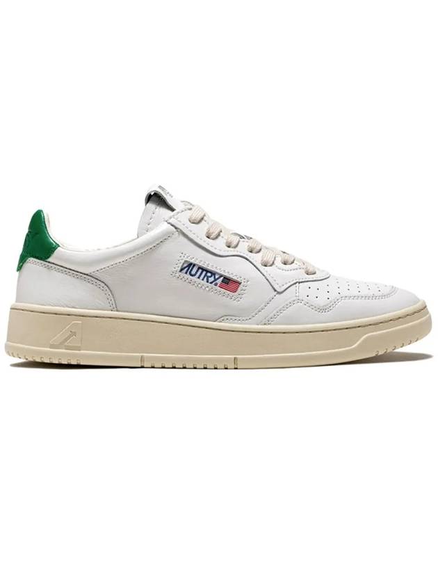 Medalist Green Tab Leather Low Top Sneakers White - AUTRY - BALAAN 3