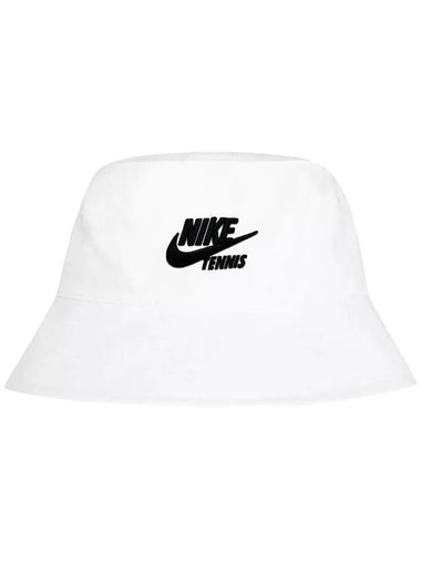 Tennis Cotton Core Bucket Hat White C 14099 - NIKE - BALAAN 1