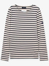 Minquiers Striped Long Sleeve T-Shirt Ivory Navy - SAINT JAMES - BALAAN 3