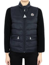 Kids Logo Patch Lightweight Padded Vest Navy 1A00055 595FE 778 12 14A Adults can be worn - MONCLER - BALAAN 3