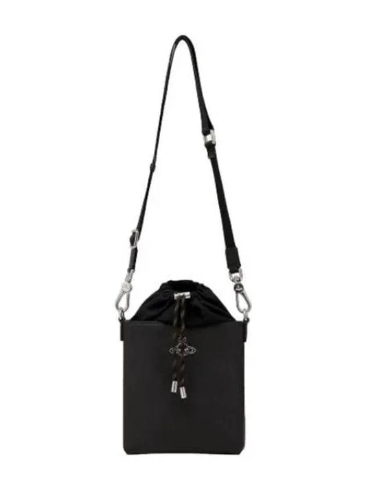 Saffiano drawstring cross bag black - VIVIENNE WESTWOOD - BALAAN 1