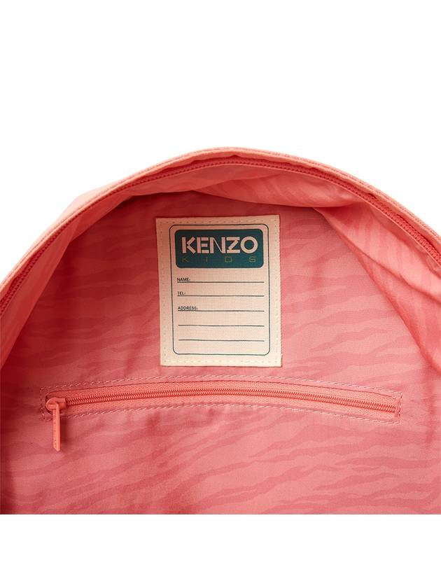 Kids Rucksack Embroidery Logo Backpack Pink - KENZO - BALAAN 8