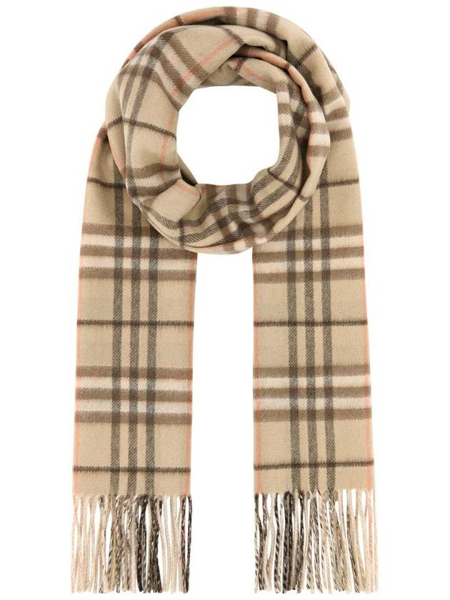 Reversible Contrast Check Cashmere Scarf Beige - BURBERRY - BALAAN 2