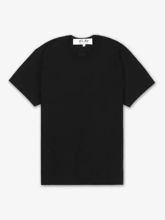 Heart Patch Short Sleeve T Shirt Black - COMME DES GARCONS PLAY - BALAAN 2