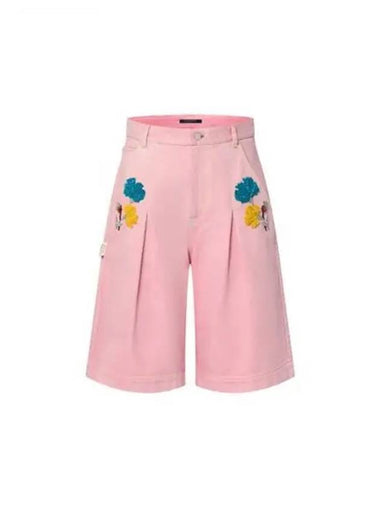 Embroidered Accent Bermuda Shorts 1AFTFJ - LOUIS VUITTON - BALAAN 1