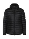 Loom Woven Chambers R-Nylon Down-TC Light Hoodie Down Jacket Black - STONE ISLAND - BALAAN 2