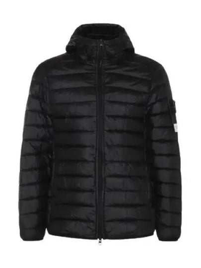 Loom Woven Chambers R-Nylon Down-TC Light Hoodie Down Jacket Black - STONE ISLAND - BALAAN 2