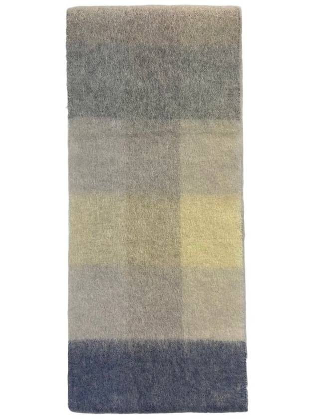 Check Mohair Muffler Vanilla Beige Lavender - ACNE STUDIOS - BALAAN 3