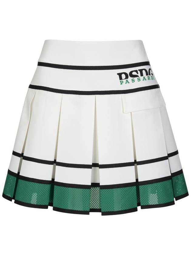 Color matching TAPE pleated skirt WH - PASSARDI - BALAAN 3