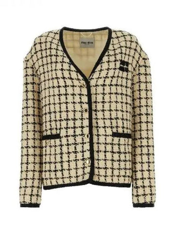 Check pattern single jacket - MIU MIU - BALAAN 1