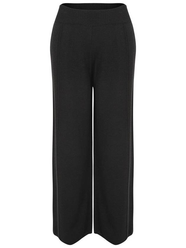 Pin Tuck Wide Knit Pants Black 3Colors - CALLAITE - BALAAN 1