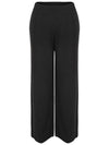 Pin Tuck Wide Knit Pants Black 3Colors - CALLAITE - BALAAN 1