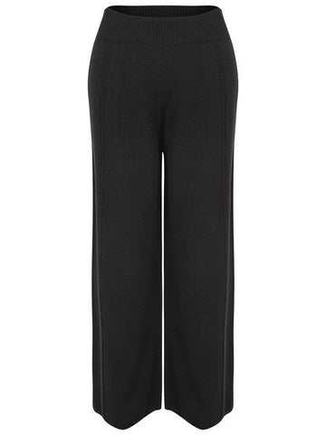 Pin Tuck Wide Knit Pants Black 3Colors - CALLAITE - BALAAN 1