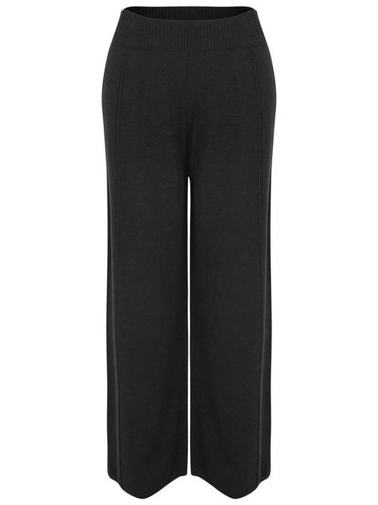 Pin Tuck Wide Knit Pants Black 3Colors - CALLAITE - BALAAN 1